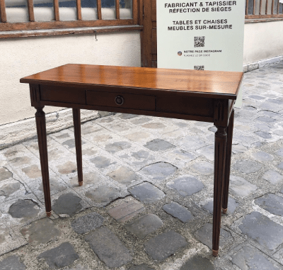 Table console extensible, de style Louis XVI, en merisier